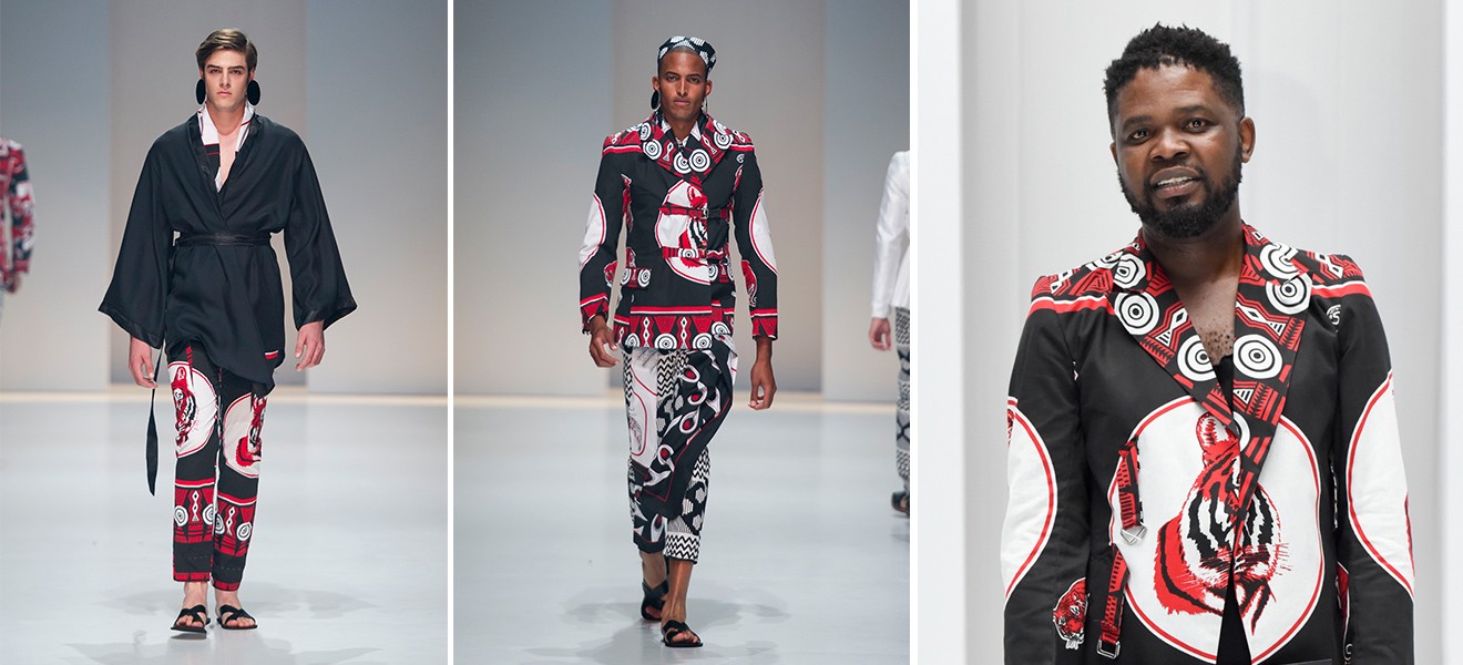 Sandile Mlambo’s menswear brand Kumkani Bespoke comes from the Xhosa kumkani meaning “king”. Sandile Mlambo’s menswear brand Kumkani Bespoke comes from the Xhosa kumkani meaning “king”.